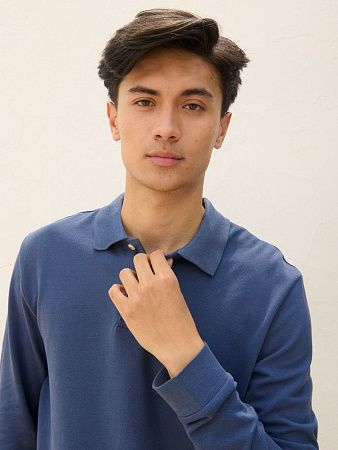 Рубашка поло унисекс с длинным рукавом Pacific LSL, ярко-синяя (royal), размер 3XL