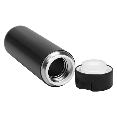 Термос стальной Positano, 460 мл, черный, матовый