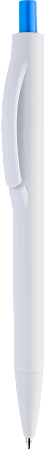 Ручка IGLA COLOR Белая с голубой кнопкой 1033.12