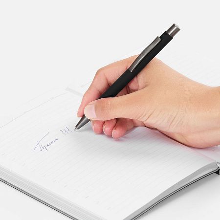 Ручка шариковая Atento Soft Touch, черная