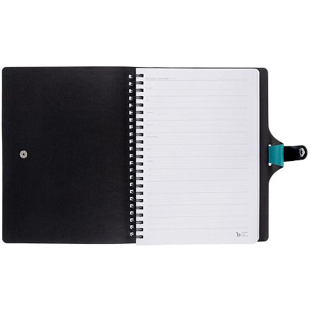 Ежедневник Strep Front на заказ, недатированный, бирюзовый