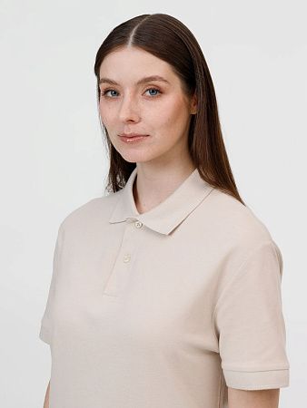 Рубашка поло унисекс Pacific, бежевая (льняная), размер XL