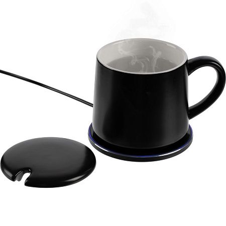 Кружка с подогревом и беспроводной зарядкой dualBase ver. 2.0 Matt, черная