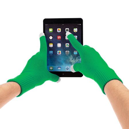 Перчатки сенсорные Urban Flow, зеленые, размер S/M