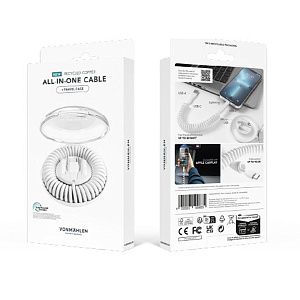 Кабель VONMAHLEN allroundo® eco 6 в 1 с быстрой зарядкой, 90 см