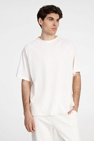 Футболка унисекс оверсайз T2, молочно-белая, размер M/L