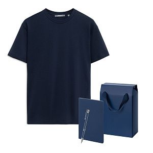 Набор с одеждой KRIS (футболка, блокнот, ручка), синий, S