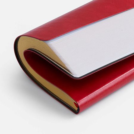 Ежедневник Nebraska Flex, недатированный, красный с золотистым