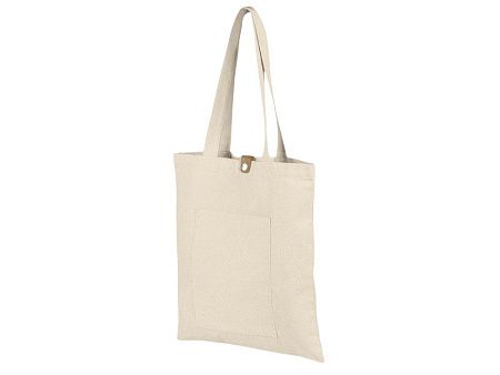 Cумка «Clip» из хлопка 340 г/м2 с застежкой из экокожи