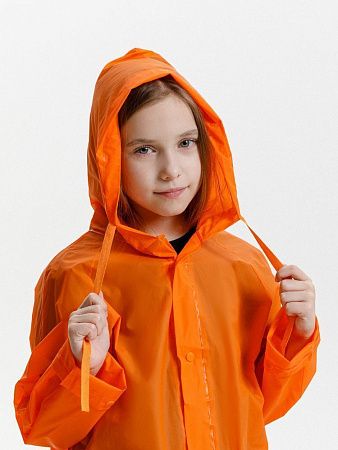 Дождевик детский RainDrop Kids, оранжевый, размер 12 лет (142-152 см)