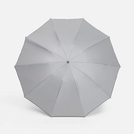 Зонт обратного сложения с ручкой-карабином Foldberry, серый
