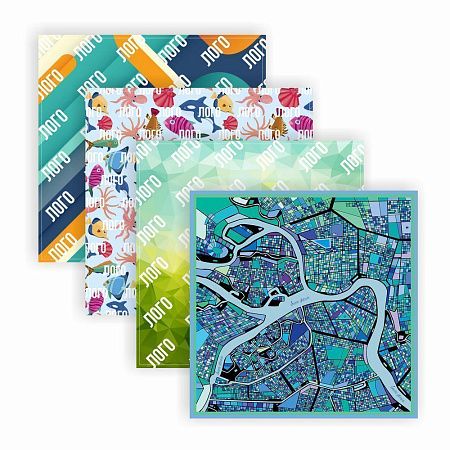 Платок с печатью на заказ ColorSharm, S