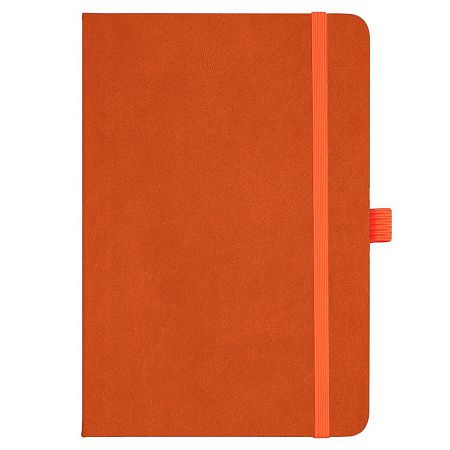 Блокнот Forest  Alfa Polo Latte А5, недатированный, в твердой обложке,  с резинкой и петлей для ручки, оранжевый