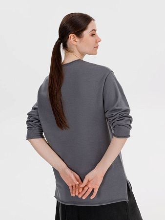 Лонгслив унисекс Siluetti Fuori, серый, размер L/XL