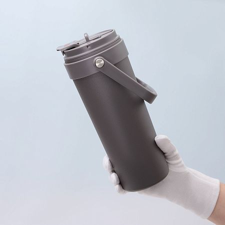 Термокружка вакуумная Solo, серая