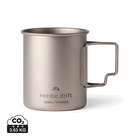 Ультралегкая кружка Nordic Drift Trail из титана, 450 мл