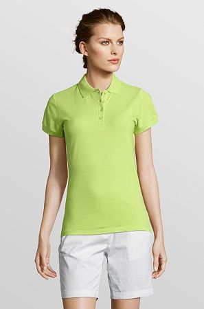 Рубашка поло женская People 210, зеленое яблоко, размер M