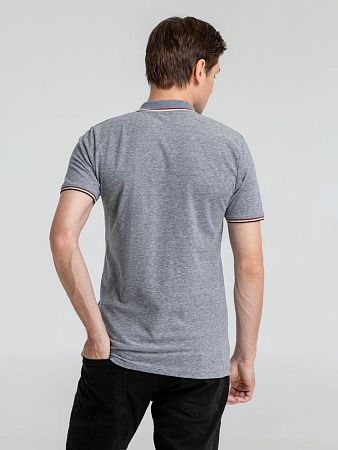 Рубашка поло мужская Paname Men, голубой меланж, размер S