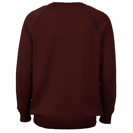 Джемпер Stitch с контрастной отделкой, бордовый с синим, размер L