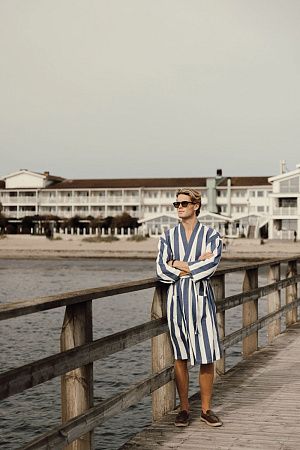 Халат VINGA Ornos из переработанного хлопка GRS, S/M