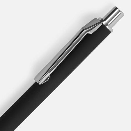 Ручка шариковая Lobby Soft Touch Chrome, черная