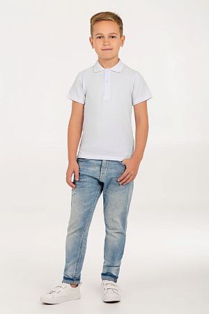 Рубашка поло детская Virma Kids, белая, размер 6 лет (106-116 см)
