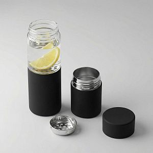 Бутылка для воды «FLAVOUR U SEE», цвет: черный