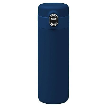 Термобутылка (термос) Kyoto вакуумная, стальная, 440 мл, матовая, темно-синяя