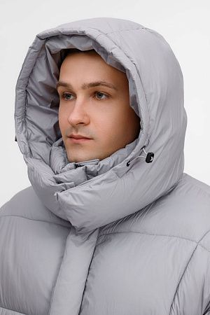 Пуховик унисекс Kapsula, серый, размер XL/2XL