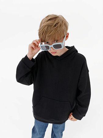 Худи детское оверсайз Houdini, черное, размер 8 лет (118-128 см)