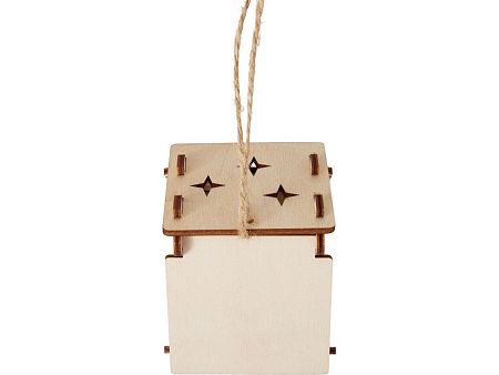 Деревянная подвеска на елку с подсветкой «Lumihut»