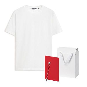 Набор с одеждой KRIS (футболка, блокнот, ручка), белый, XL