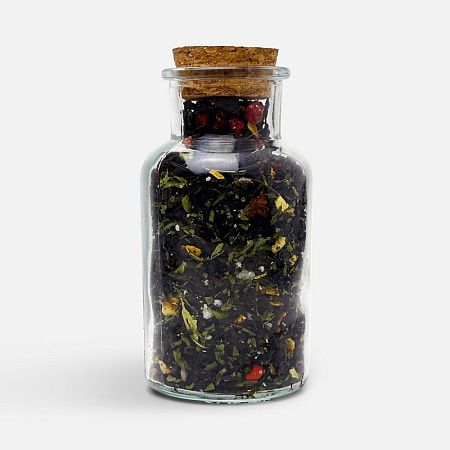 Чай «Сокочай», черный с соком ананаса, клубникой, мятой, медом и лимоном