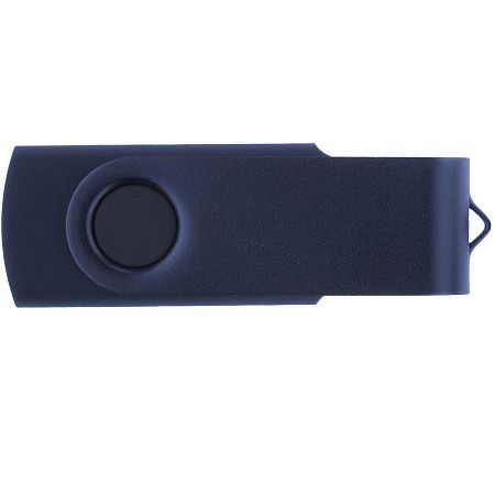 Флеш накопитель USB 2.0 Twister 16GB, пластик Софт Тач/металл, темно-синий/темно-синий