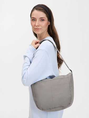 Сумка-хобо через плечо Runn, серая