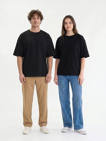 Футболка Oversize Premium 210, черная, размер S