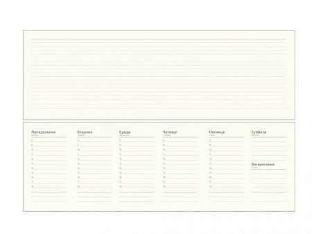 Планинг сборный Alfa Buffalo 325*130 мм с перфорацией, серый, недатированный, в твердой обложке
