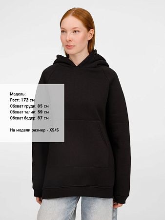 Худи унисекс оверсайз Easy Street, черное, размер M/L