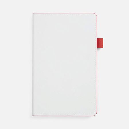Ежедневник White Shall, недатированный, бело-красный