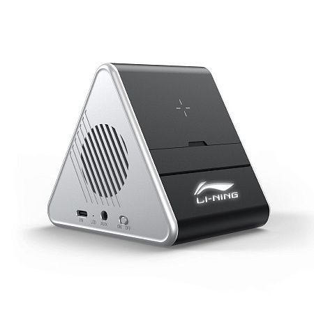 Колонка Dorn с беспроводной зарядкой и подсветкой гравировки, черный