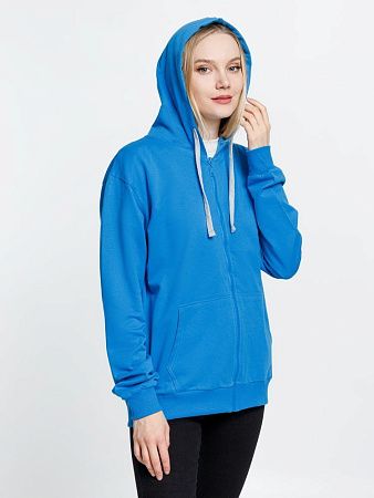 Толстовка на молнии с капюшоном Siverga, бирюзовая, размер 4XL