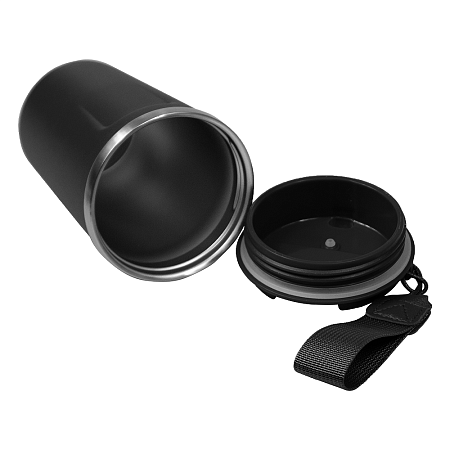 Термокружка Zencup вакуумная, стальная, 380 мл, черная