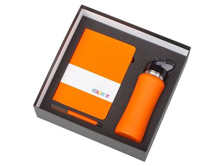 Подарочный набор c блокнотом C2, ручкой и бутылкой