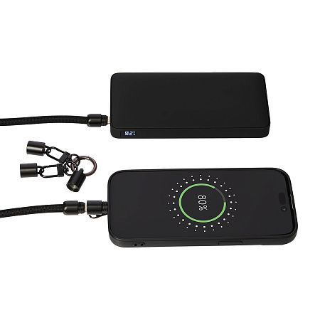 Кабель-ланьярд Voltrix, черный