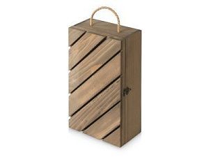 Коробка подарочная из массива дерева «Two-bottle box», цвет: натуральный