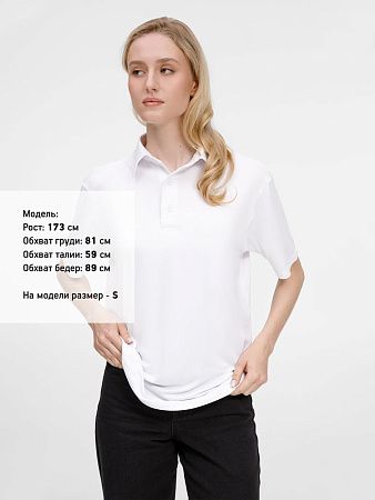 Рубашка поло унисекс Senti, белая, размер XL