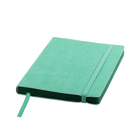 Ежедневник недатированный Shady, А5,  мятный, кремовый блок в линейку, зеленый обрез