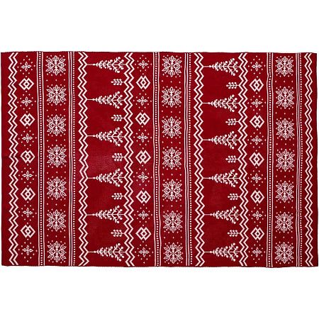 Плед Elnik, красный с молочно-белым