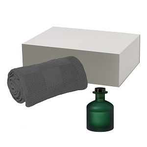 Подарочный набор Мизу (Mizu), Селла (Cella), зеленый (диффузор, плед)