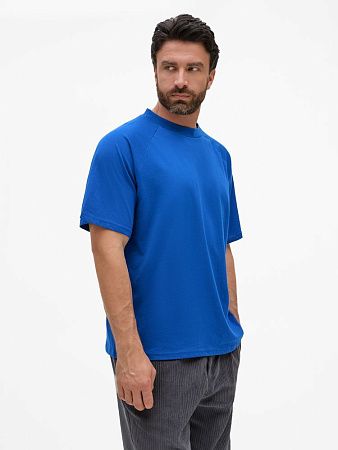 Футболка унисекс оверсайз T2, синяя, размер XS/S